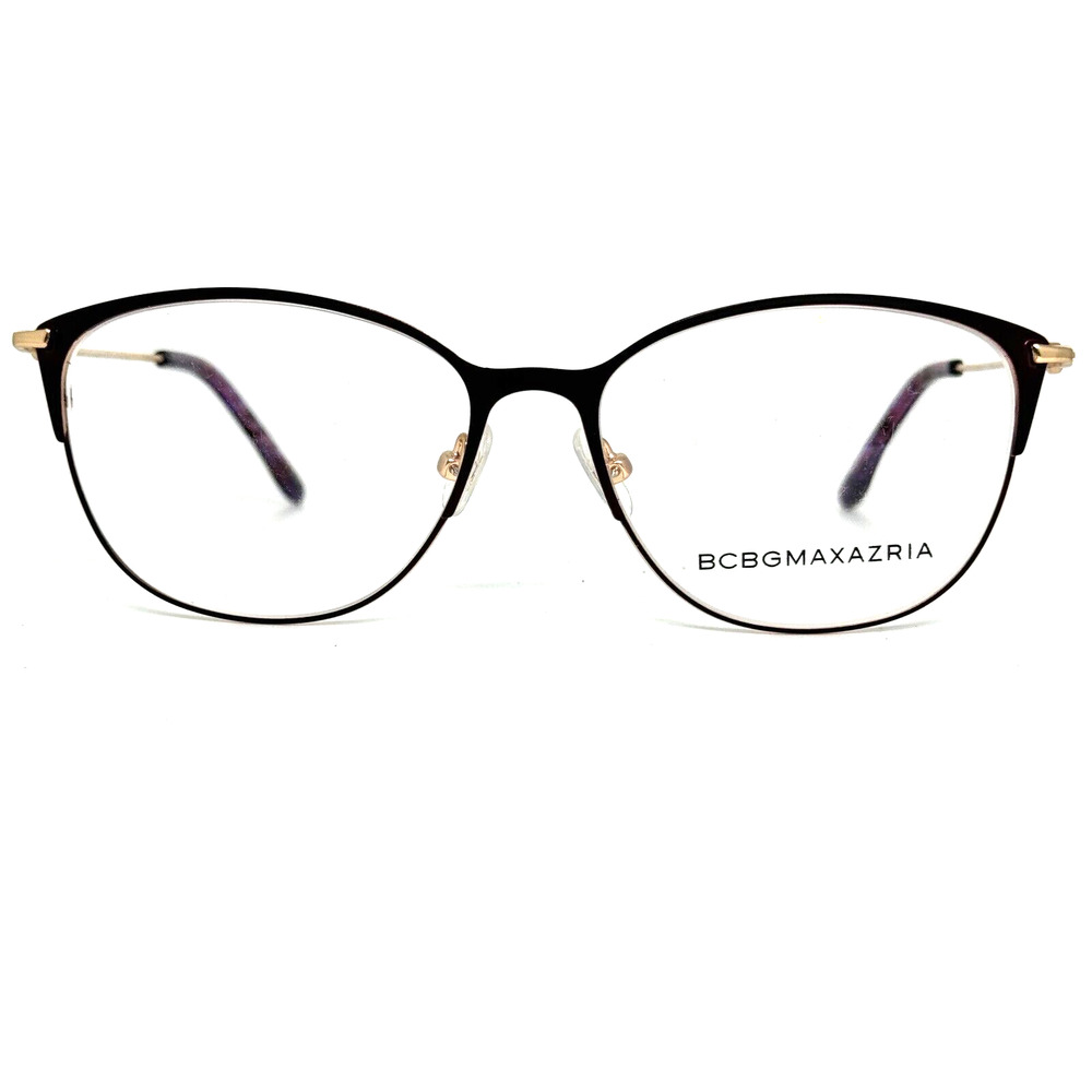 BCBG Purple‎ Gold Cat Eye Frame Eyeglasses Italy Freya Eggplant 54 16 130 H13597
